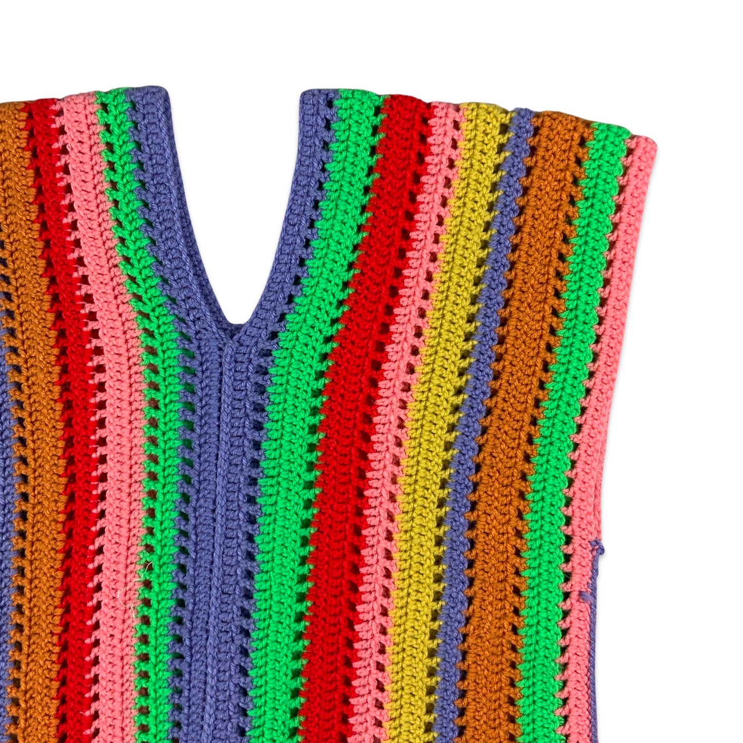 Vintage Multicolour Striped Knitted Vest 8 10