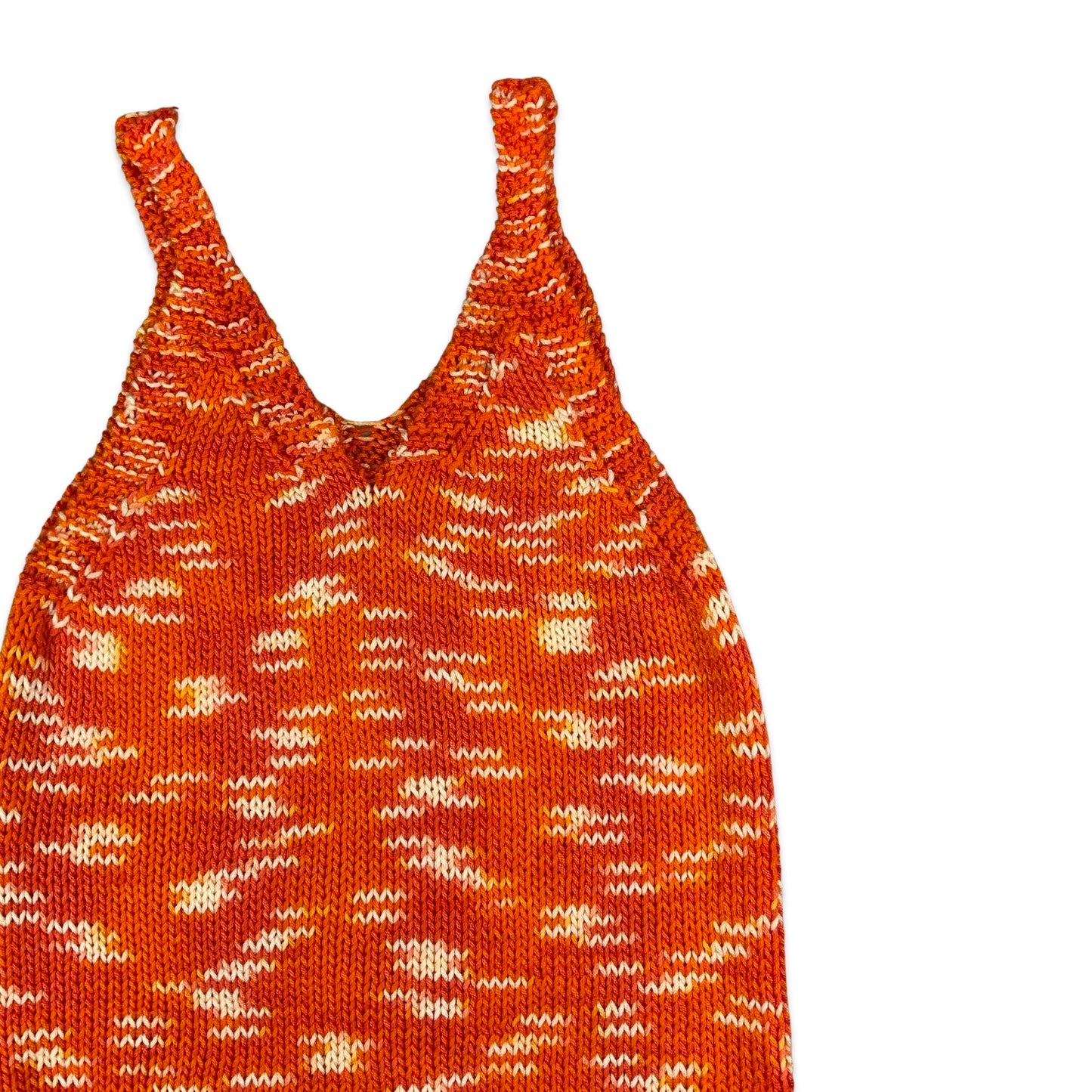 Vintage Orange Knitted Strappy Top 4