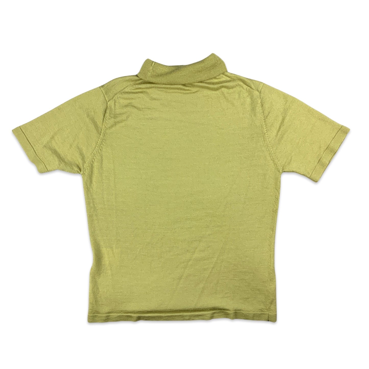 Green Knit Short Sleeve Turtleneck Jumper 6 8 10