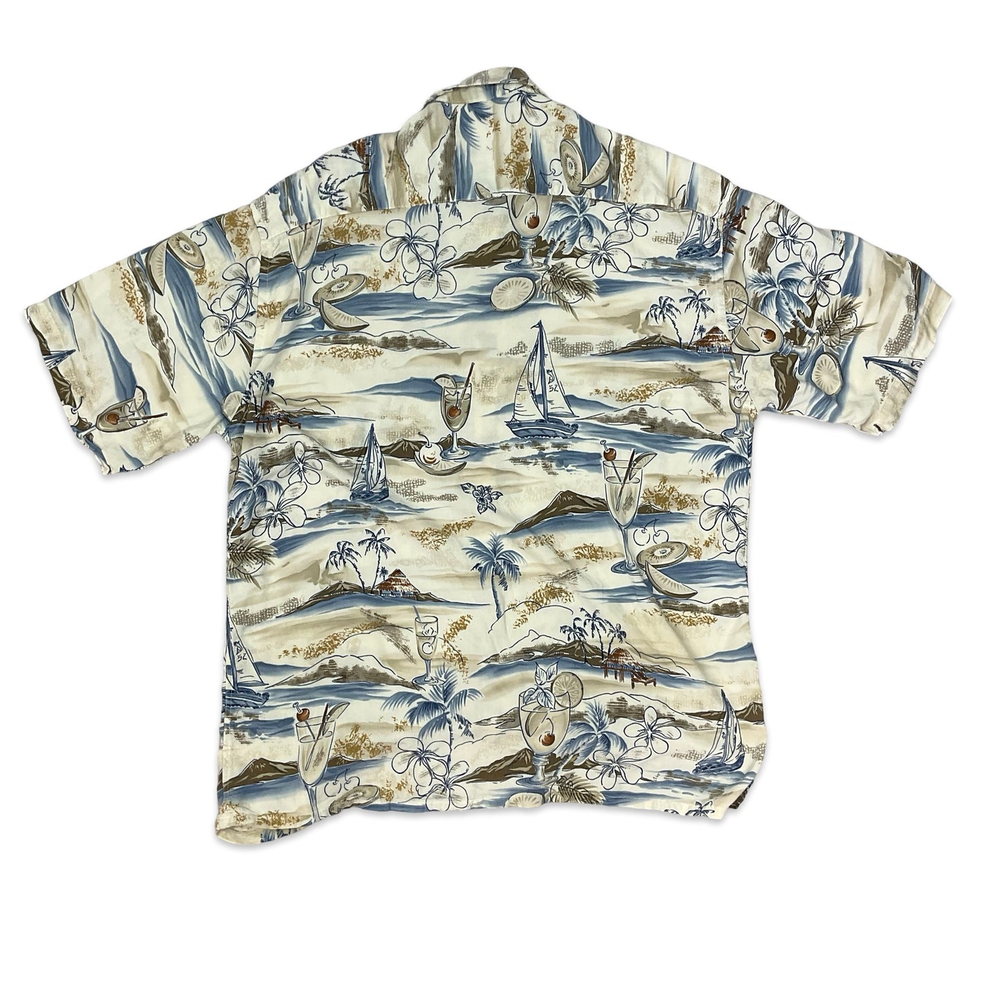 Vintage Pierre Cardin Beach Print Shirt M L