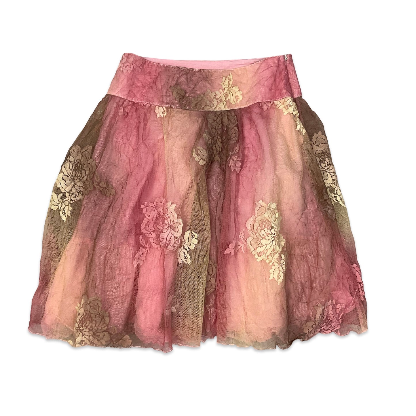 Vintage Pink Floral Puffball Skirt 10