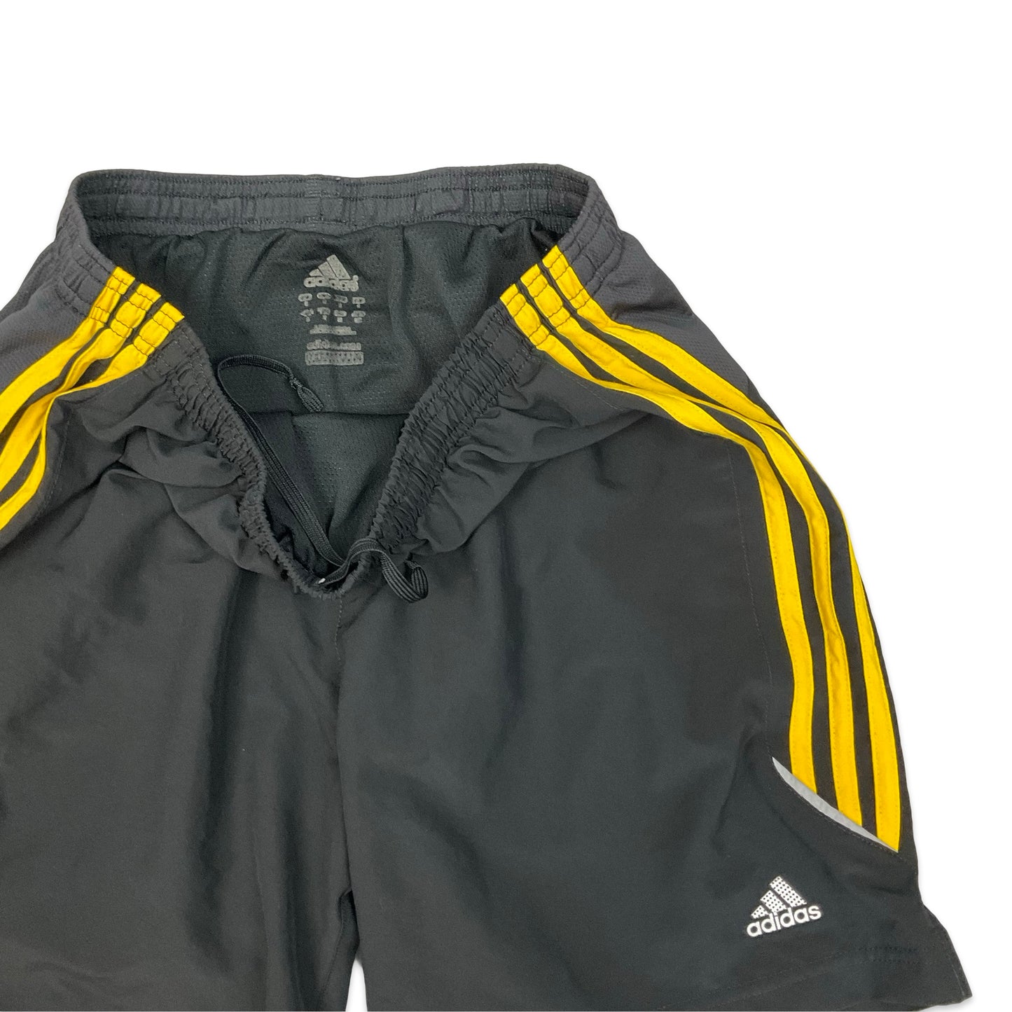 00's Adidas Black & Yellow Sport Shorts S M