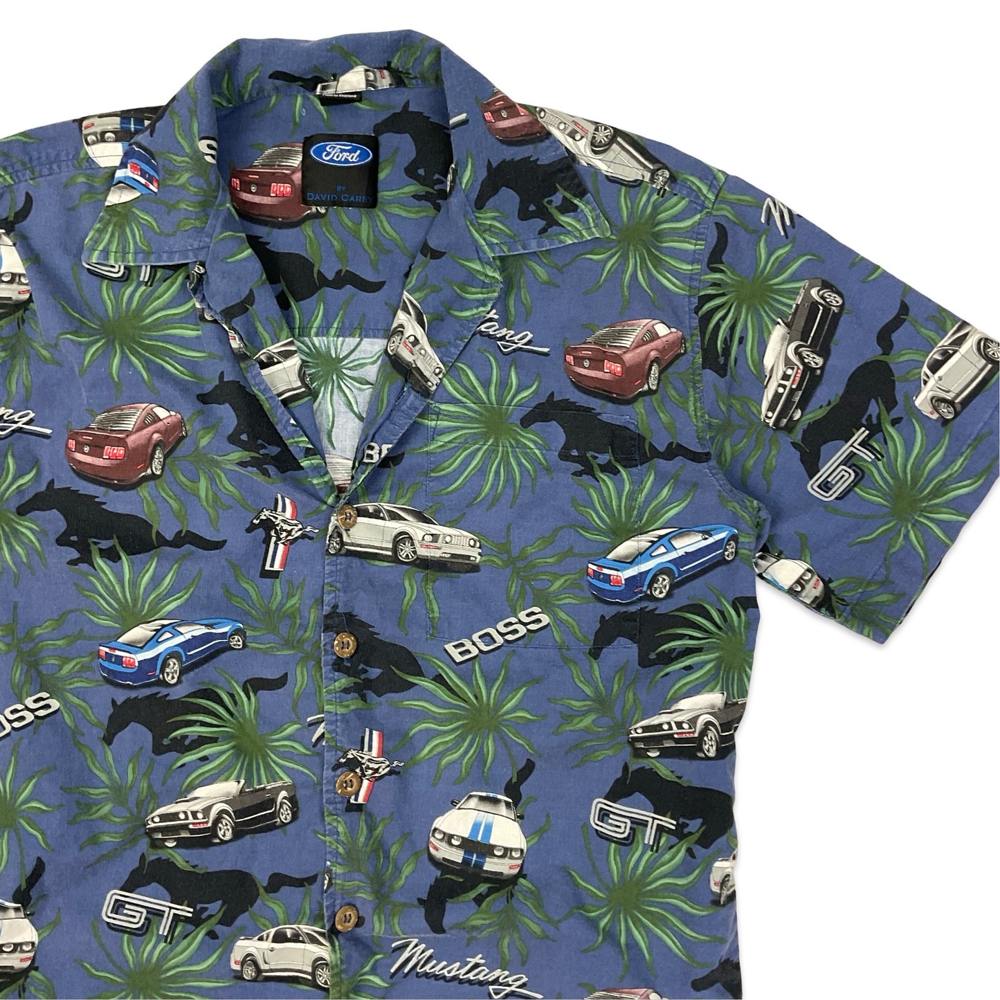 Vintage Ford by David Carey Cars Hawaiian Shirt S M