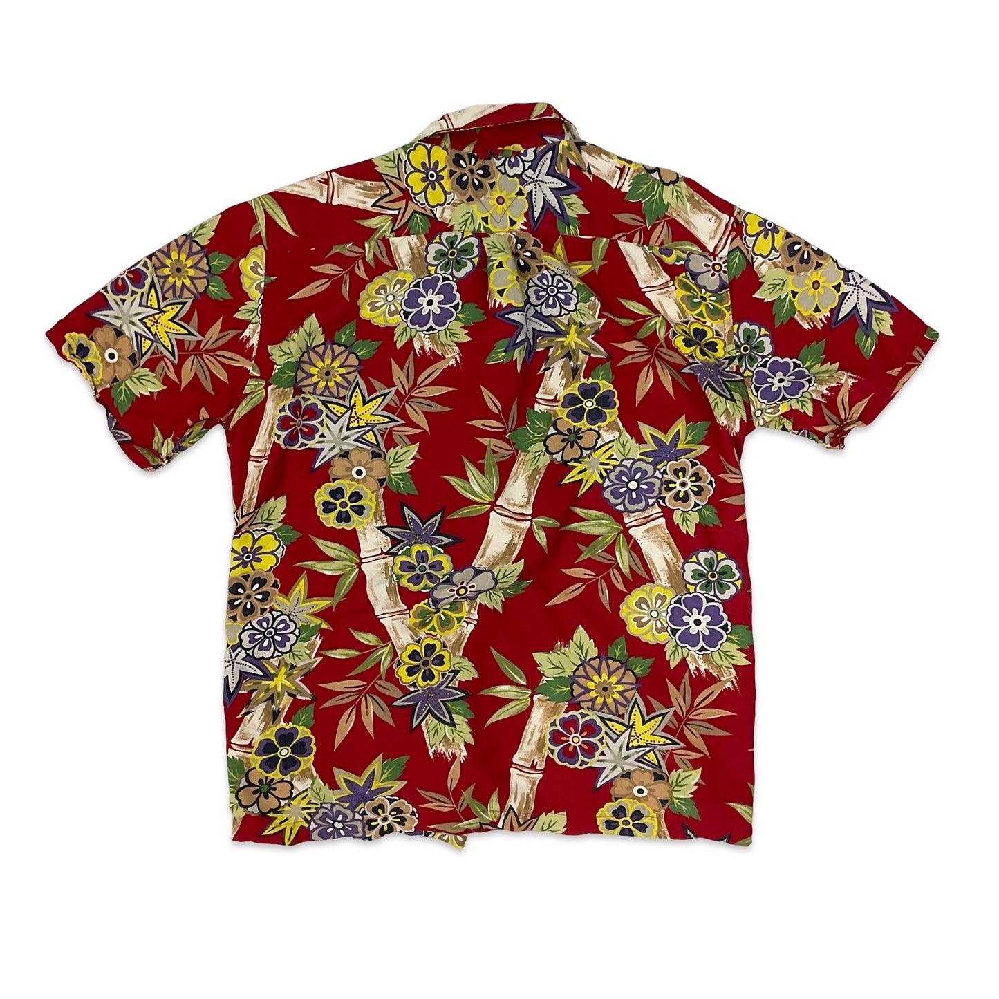 Tommy Hilfiger Red Botanical Print Hawaiian Shirt L XL