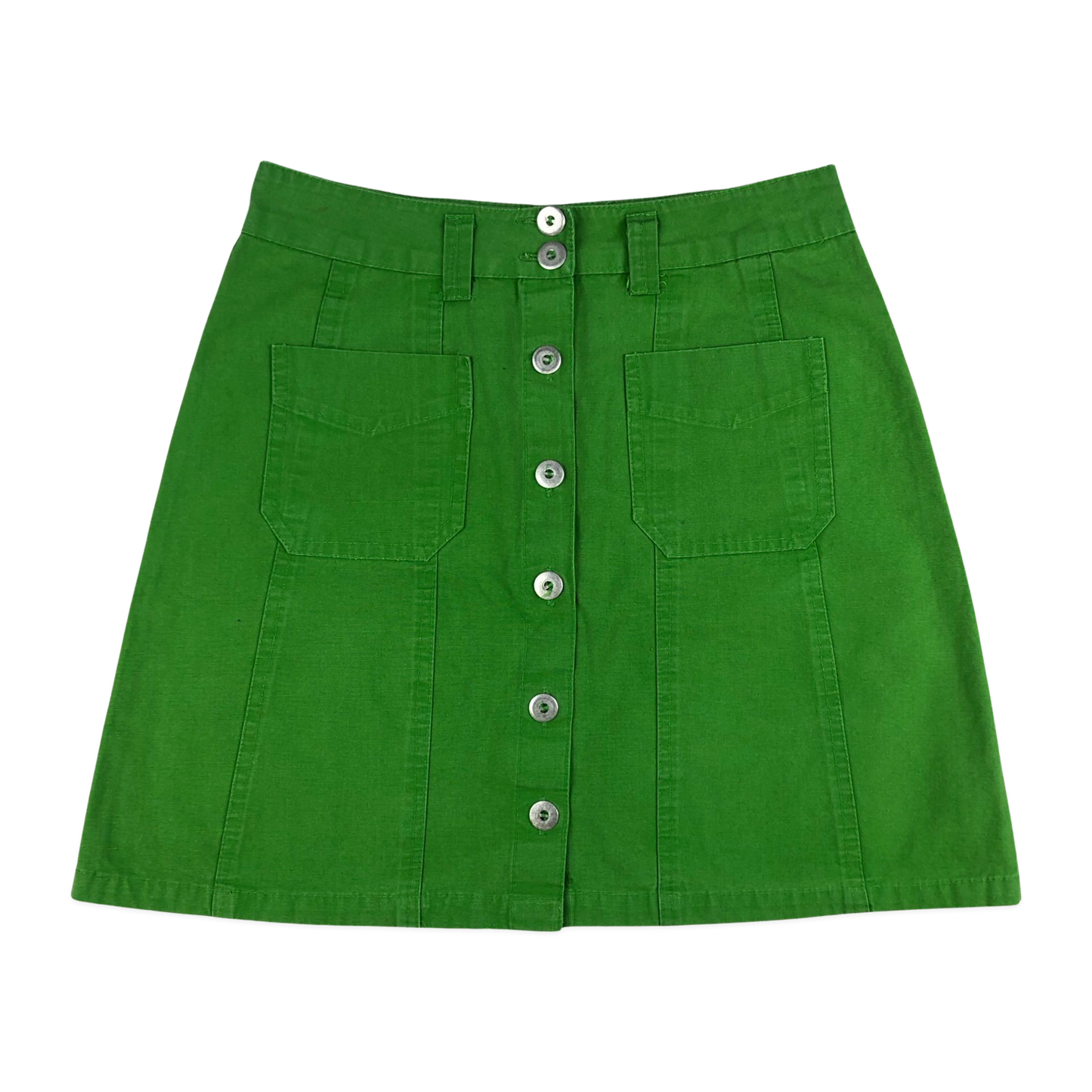 Vintage 90s Green Denim Skirt 8