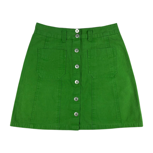 Vintage 90s Green Denim Skirt 8