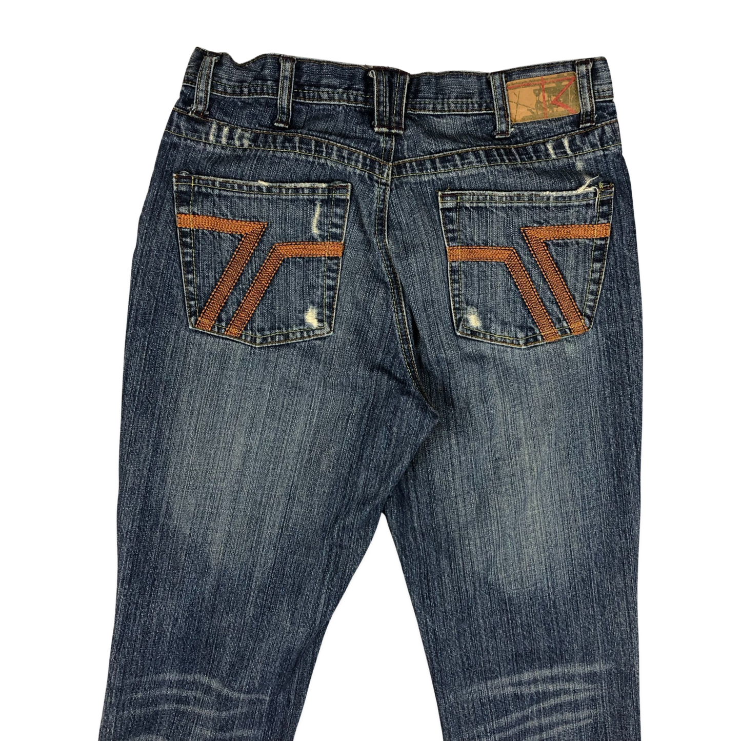 Vintage Flared Distressed Blue Jeans 31W 31L