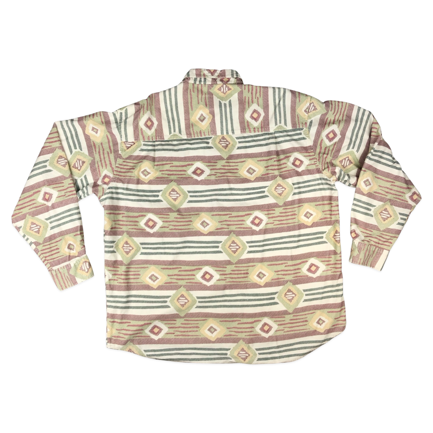 Vintage Aztec Style Pattern Corduroy Shirt XL