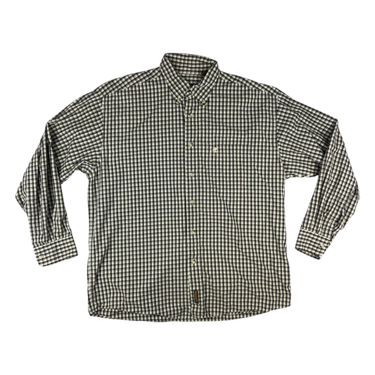 Vintage Brown and White Timberland Plaid Shirt XXL