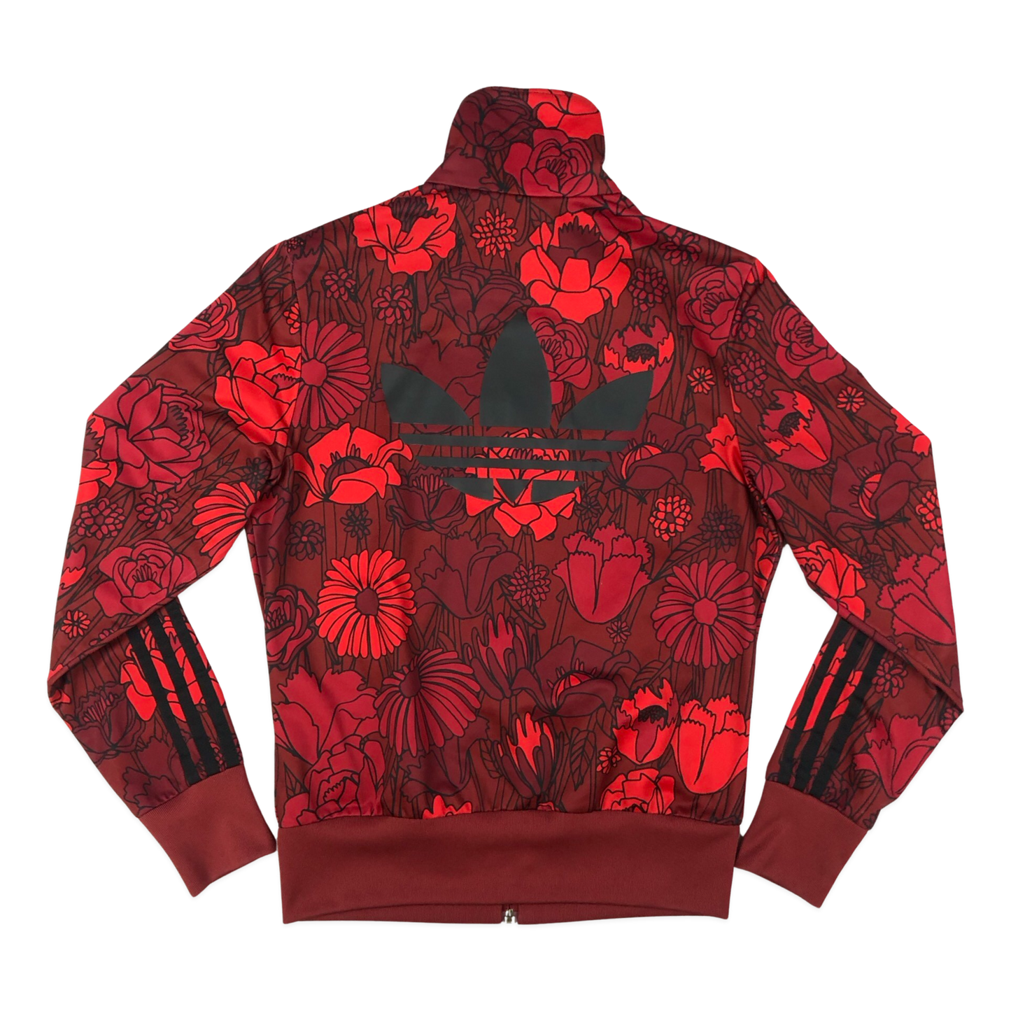 Vintage Adidas Red Floral Track Jacket 10