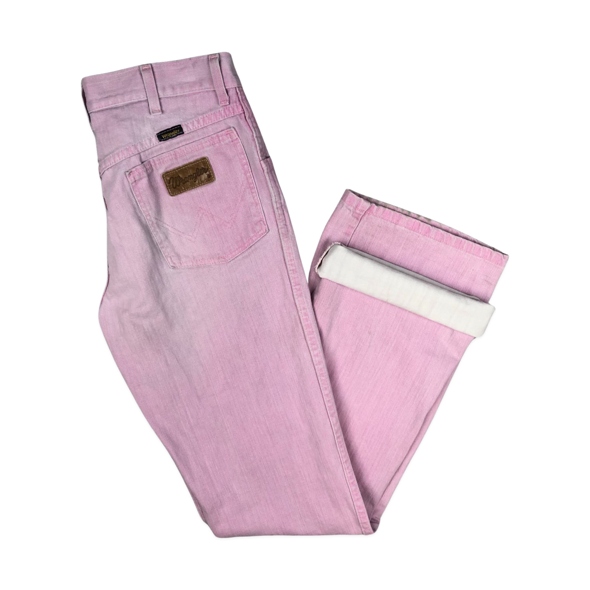 Faded pink jeans