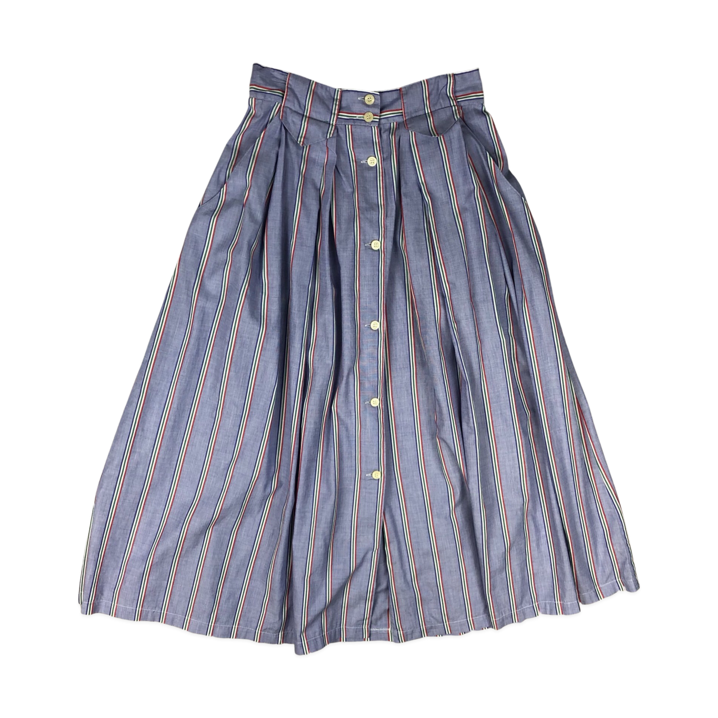 Blue pleated sale skirt 90s