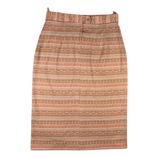 Vintage Abstract Print Salmon Skirt 12