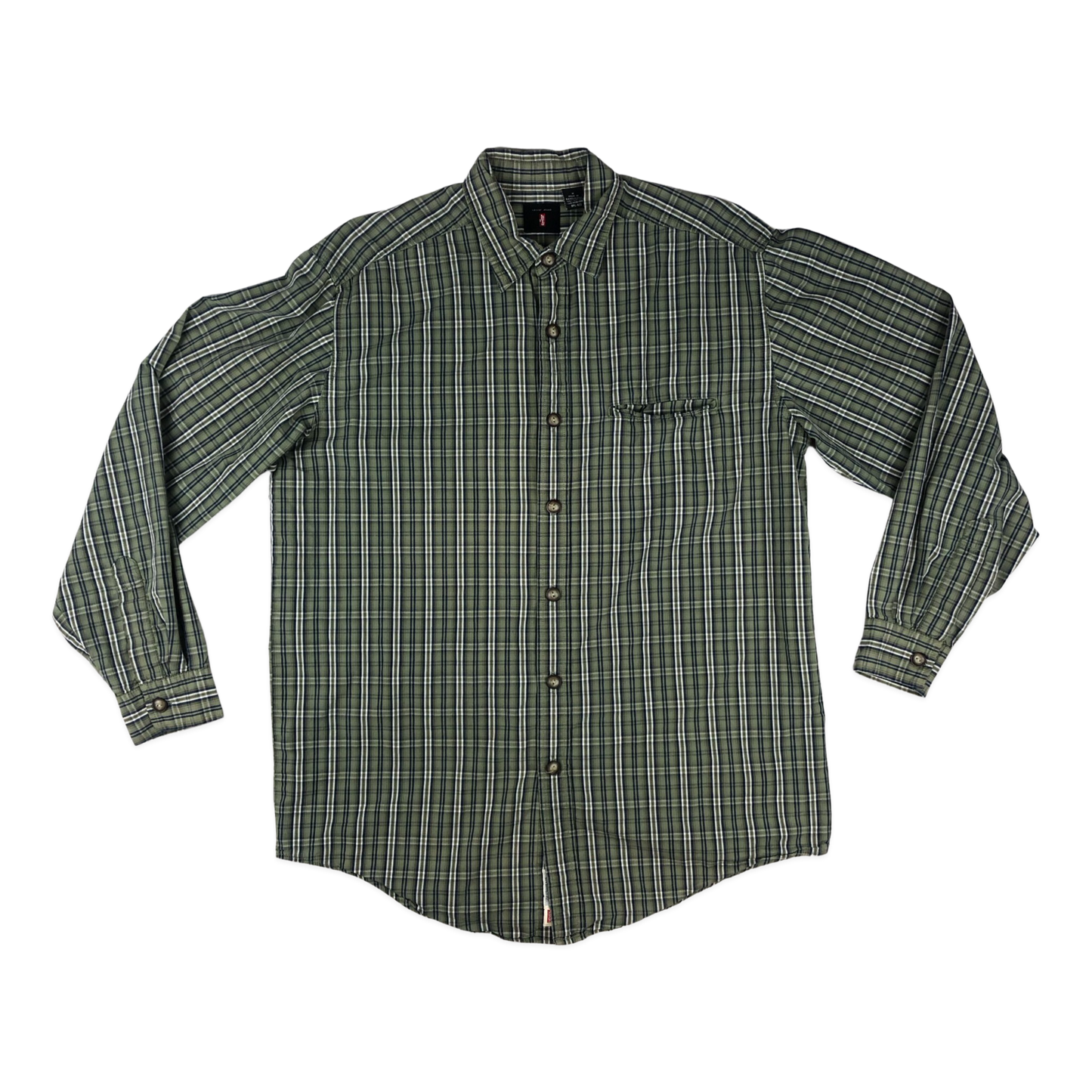 Vintage Levi's Green Plaid Shirt L