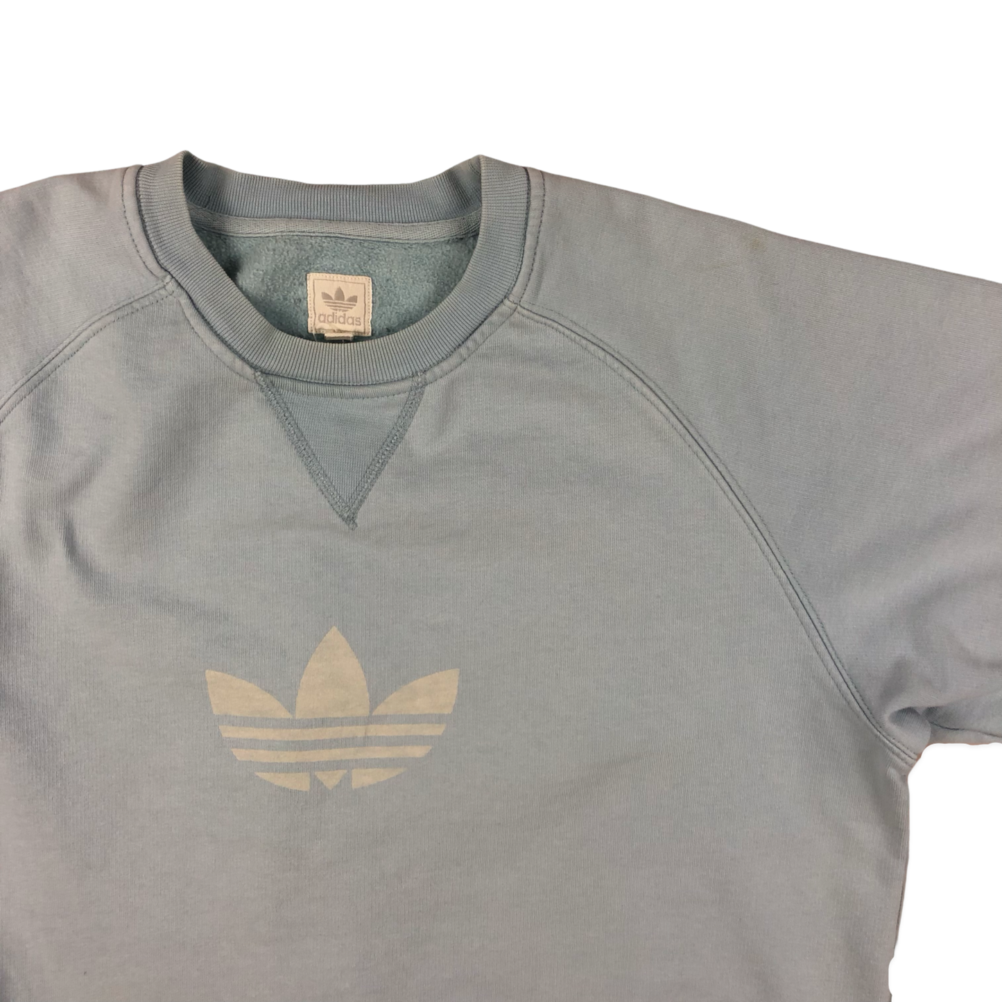 Vintage Y2K Adidas Baby Blue Sweatshirt L