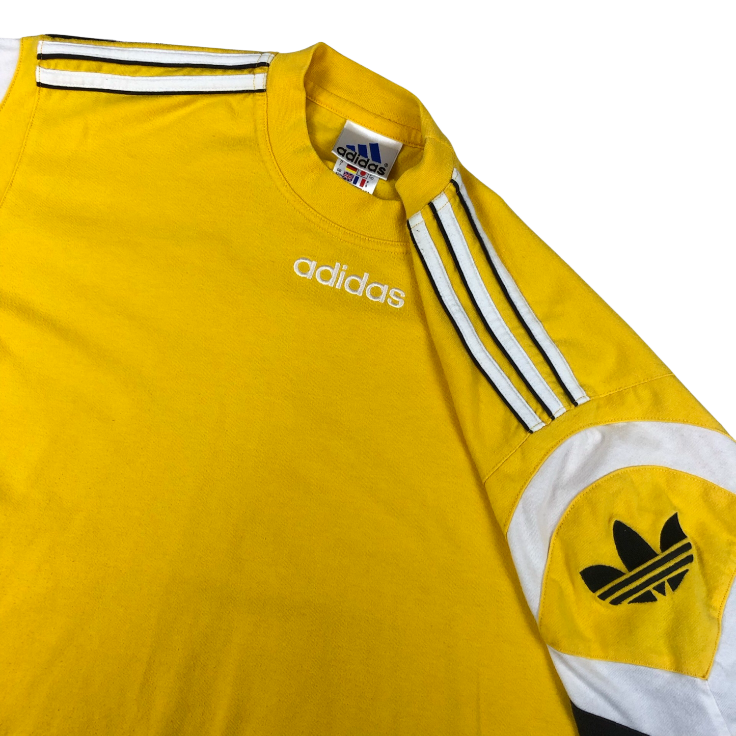 Vintage 90s Yellow Adidas Tee XL