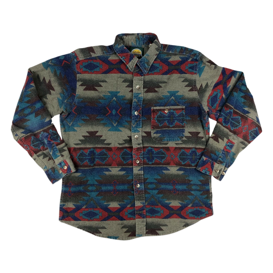 Vintage Cabello Aztec Pattern Flannel Shirt XL