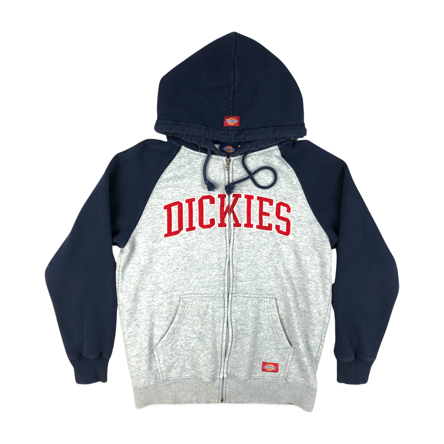 Vintage Dickies Two Tone Grey and Navy Hoodie M