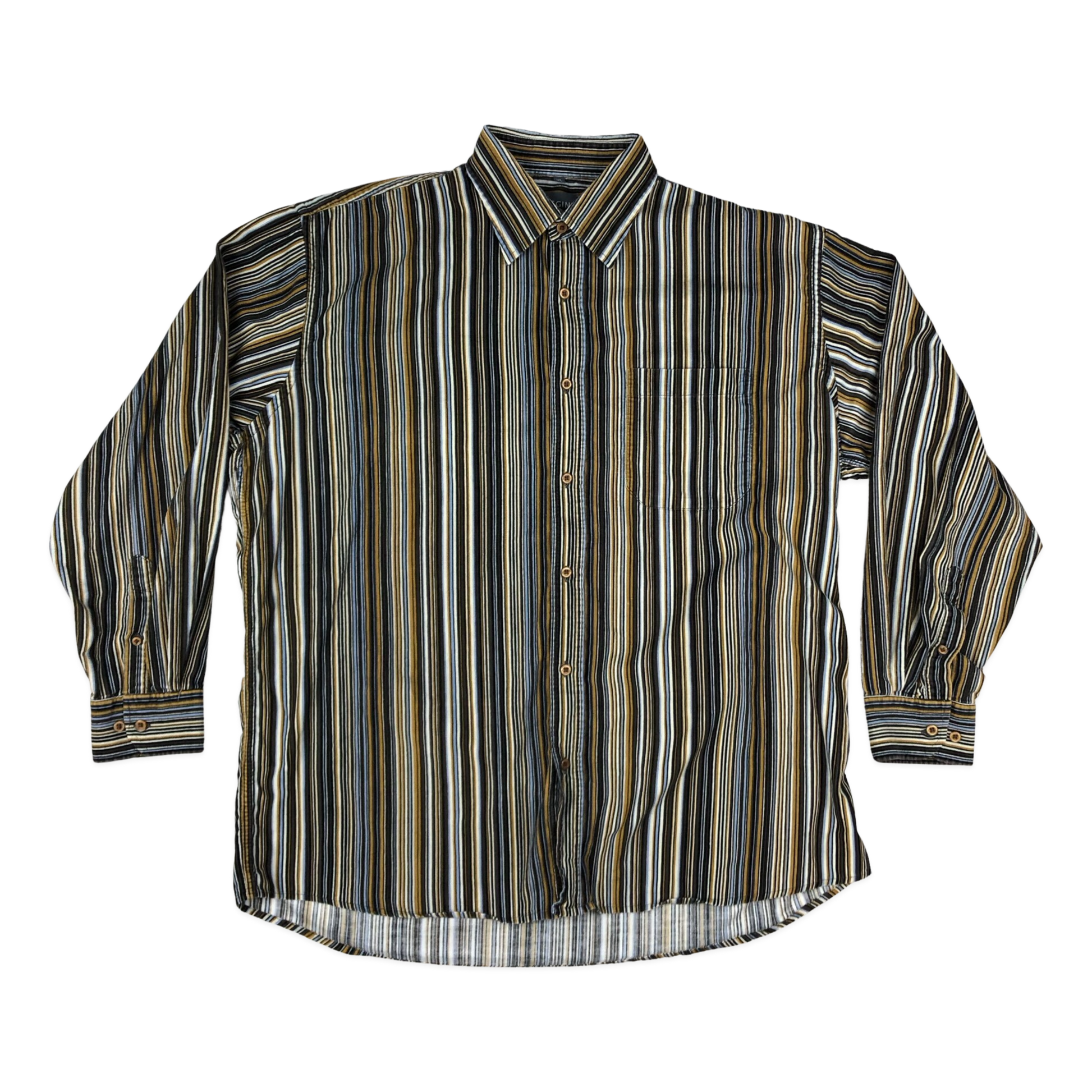 Vintage Striped Corduroy Shirt XXL