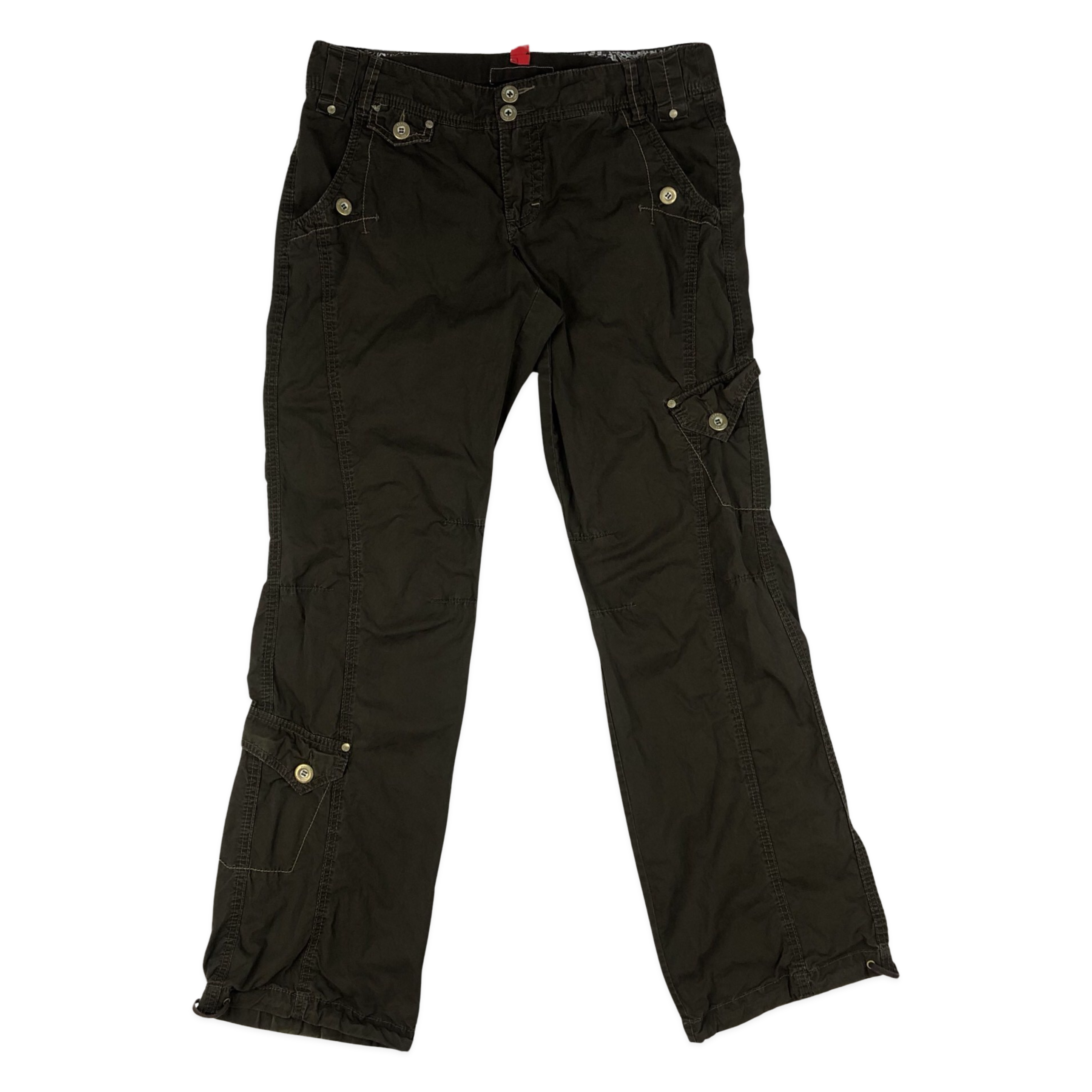 Esprit Cargo trousers - dark khaki/metallic green - Zalando.de