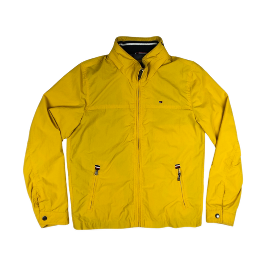 Vintage Tommy Hilfiger Yellow Zip-up Raincoat M