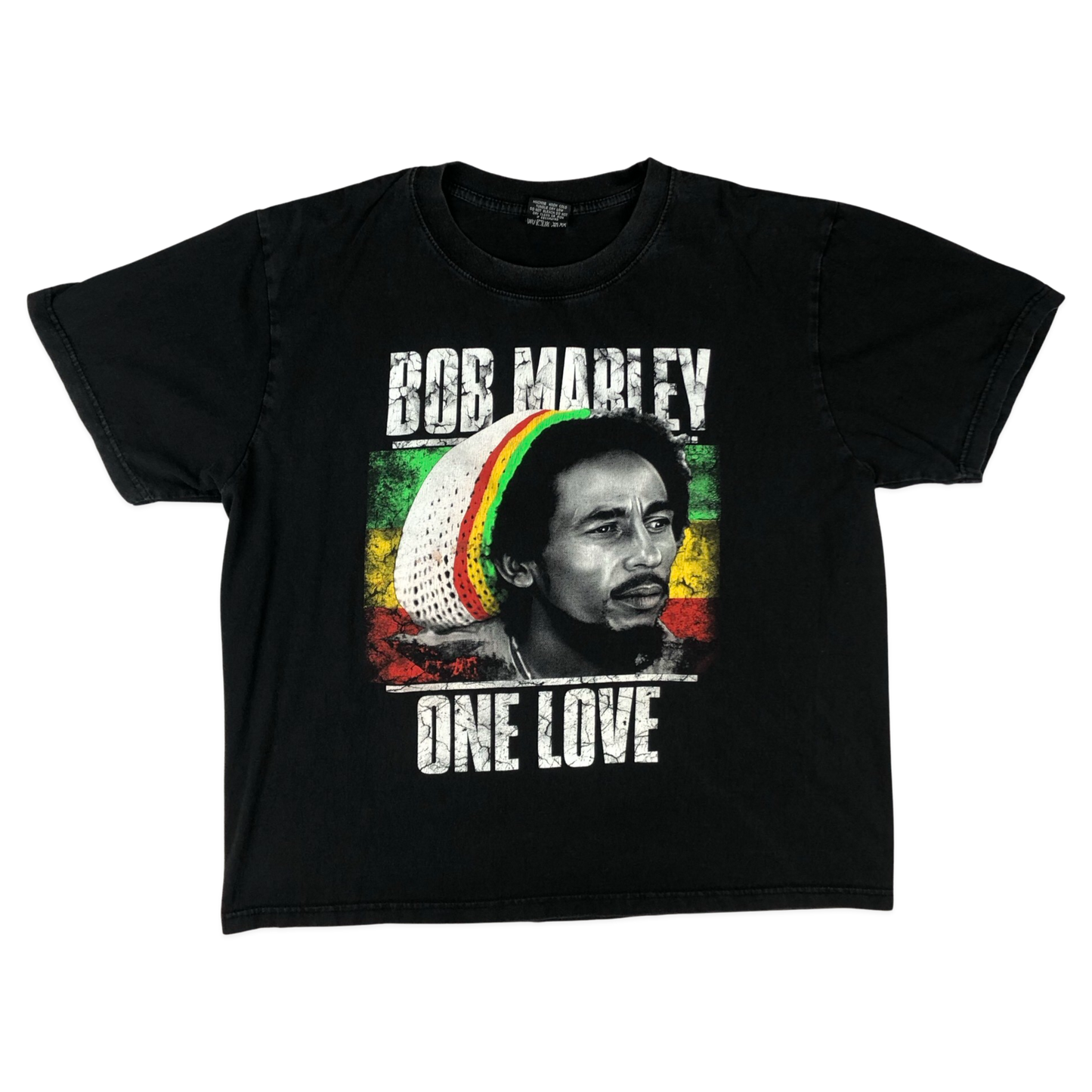 Vintage Black Bob Marley One Love Graphic Tee L