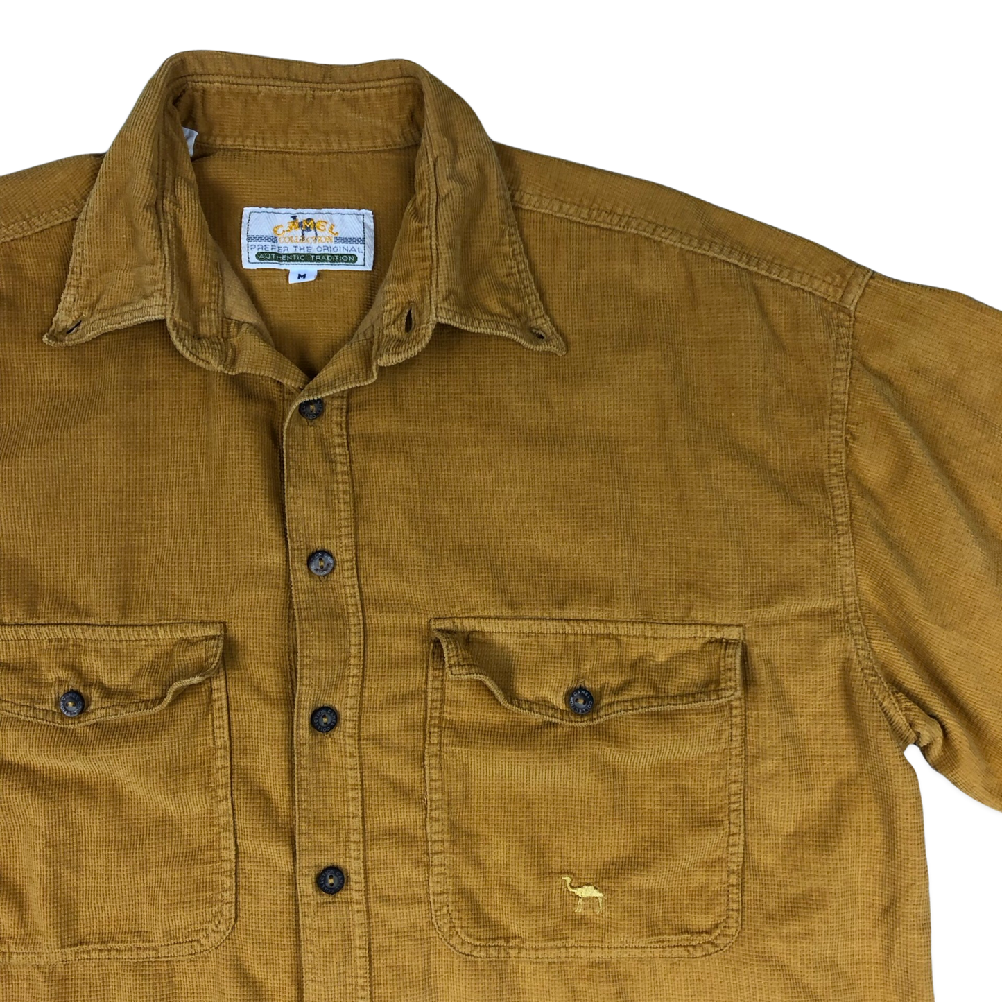 Vintage Camel Orange Corduroy Shirt L