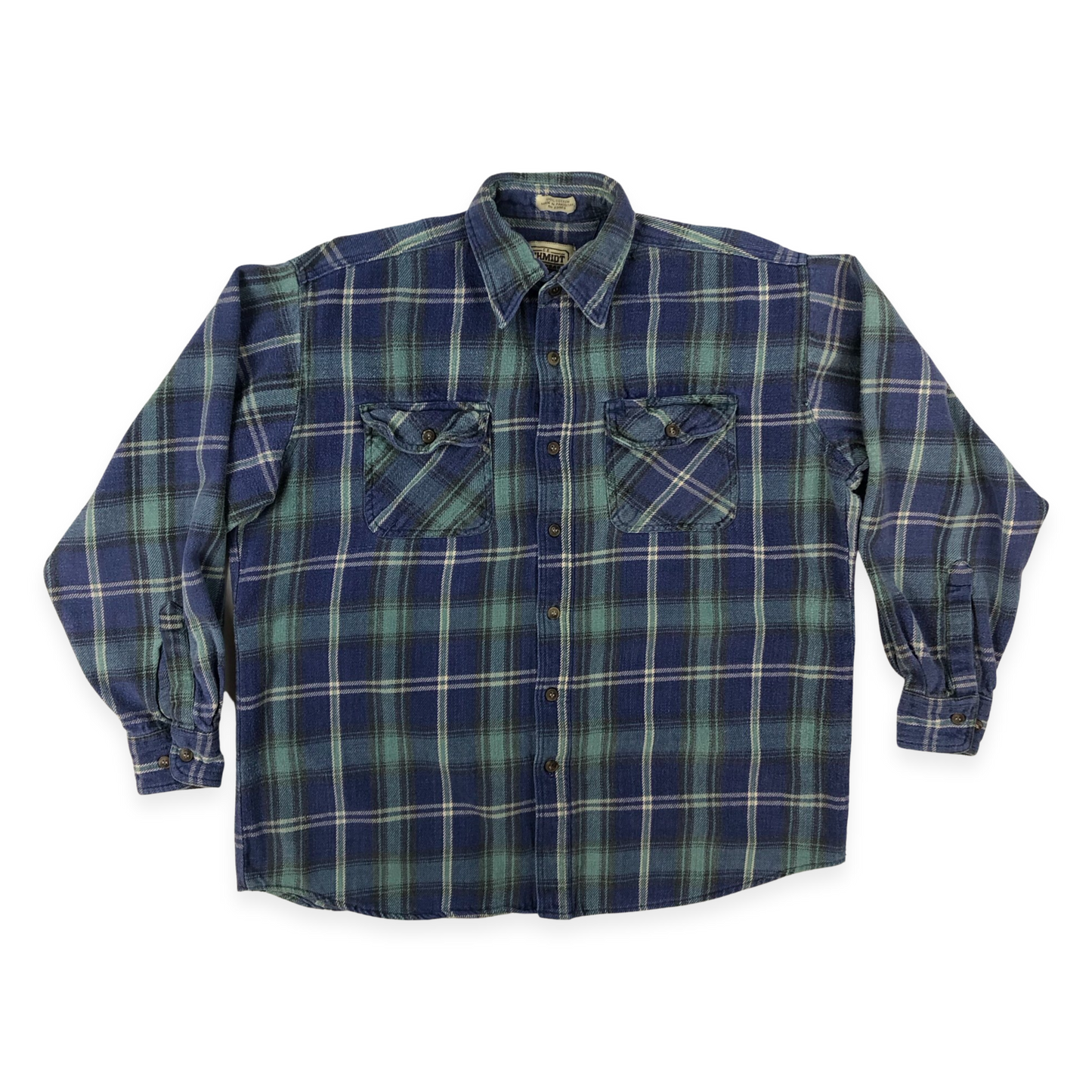 Vintage Blue Heavyweight Flannel Shirt XL