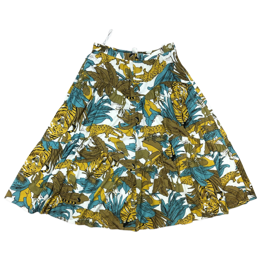 Vintage 80s Jungle Animal Graphic Print Skirt 10