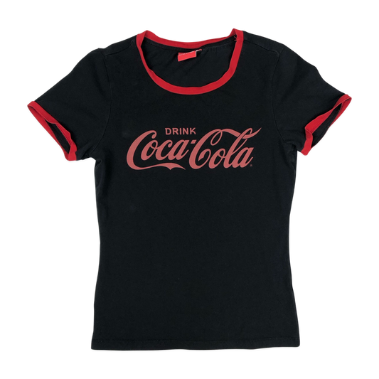 Coca Cola Black and Red Ringer Baby Tee 4