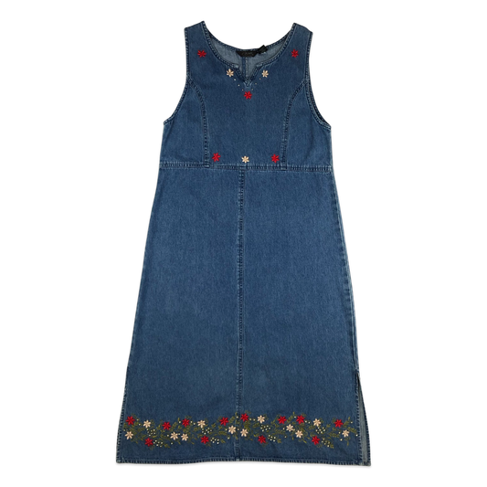 Vintage Sleeveless Blue Denim Dress 12