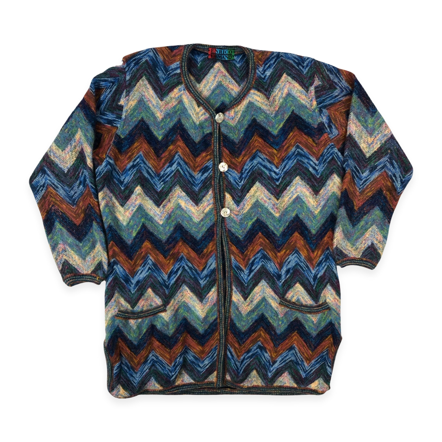 Vintage Multicolour Knit Cardigan  12 14 16 18