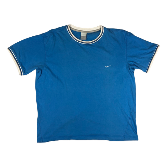 Vintage Y2K Nike Blue Ringer Tee XL