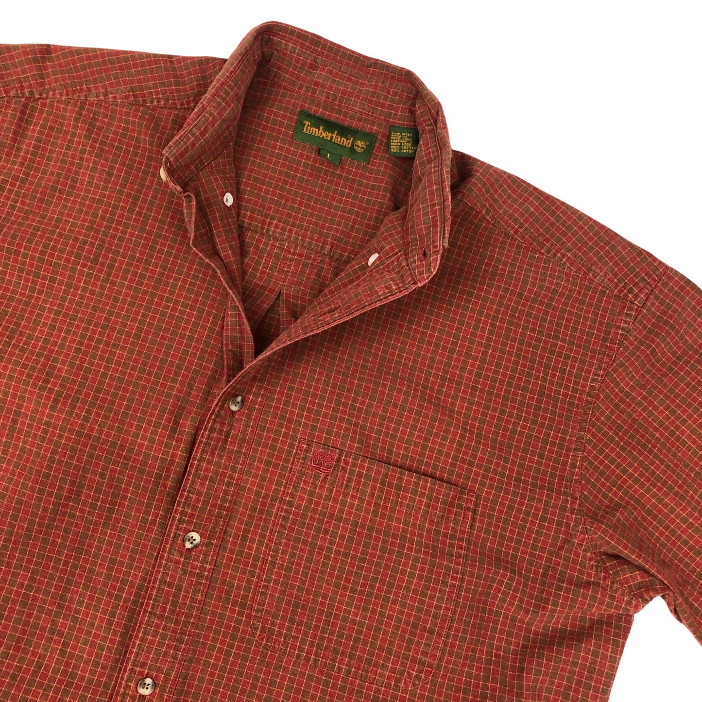 Vintage Timberland Red Plaid Shirt XL
