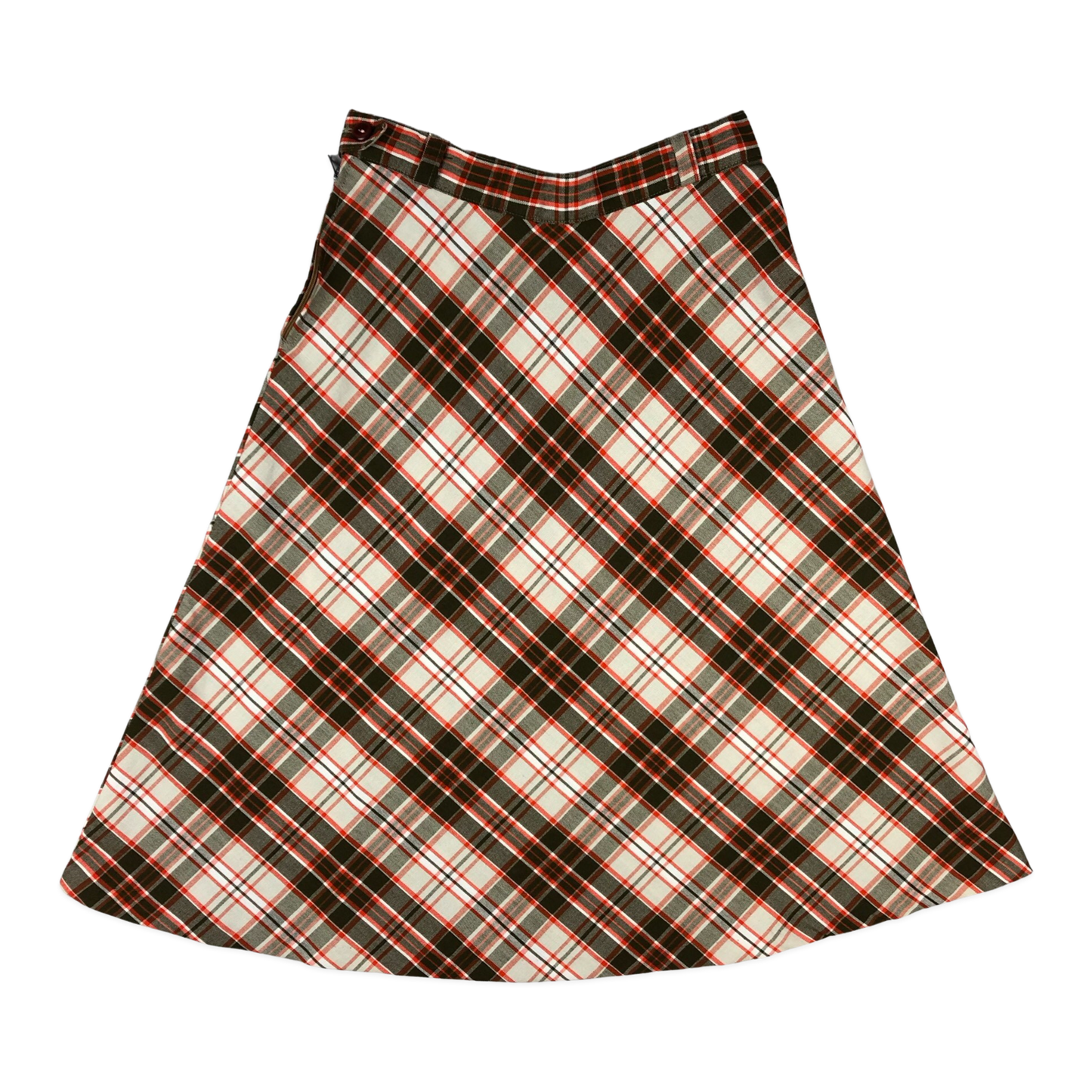 Vintage 70s Plaid A Line Skirt 8