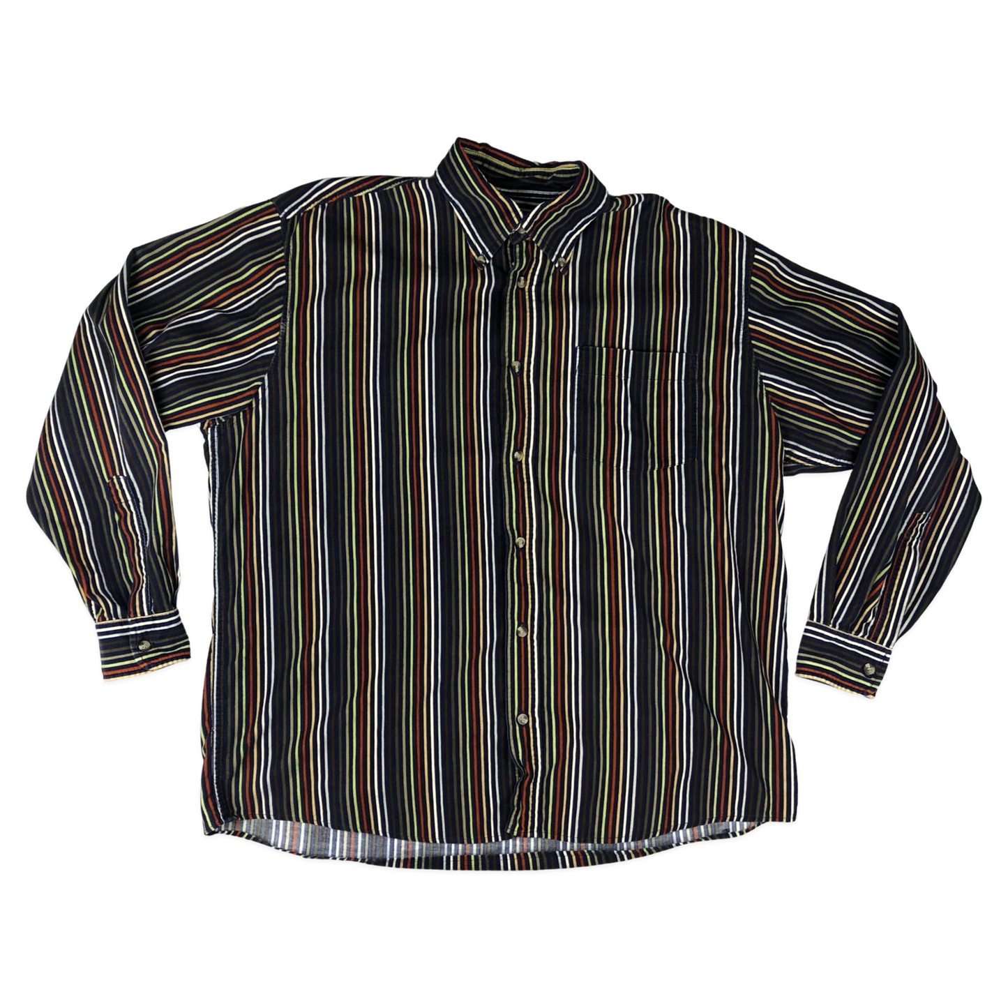 Vintage Multicolour Striped Corduroy Shirt XL