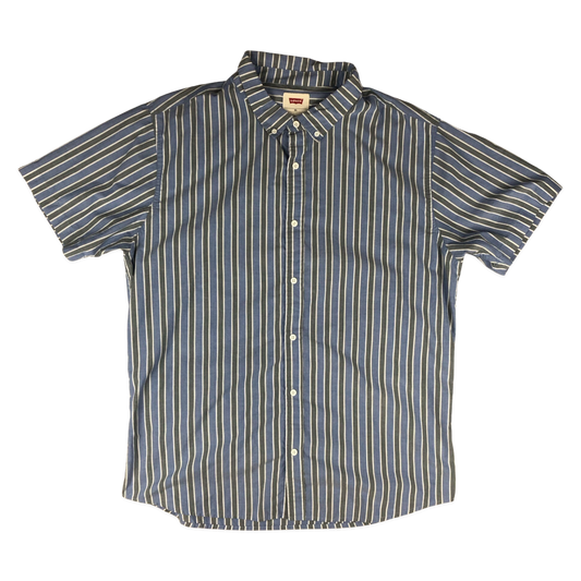 Vintage Levi's Blue Striped Shirt Shirt XL