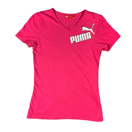 Vintage 90s Hot Pink Puma Sports Baby Tee 8 10