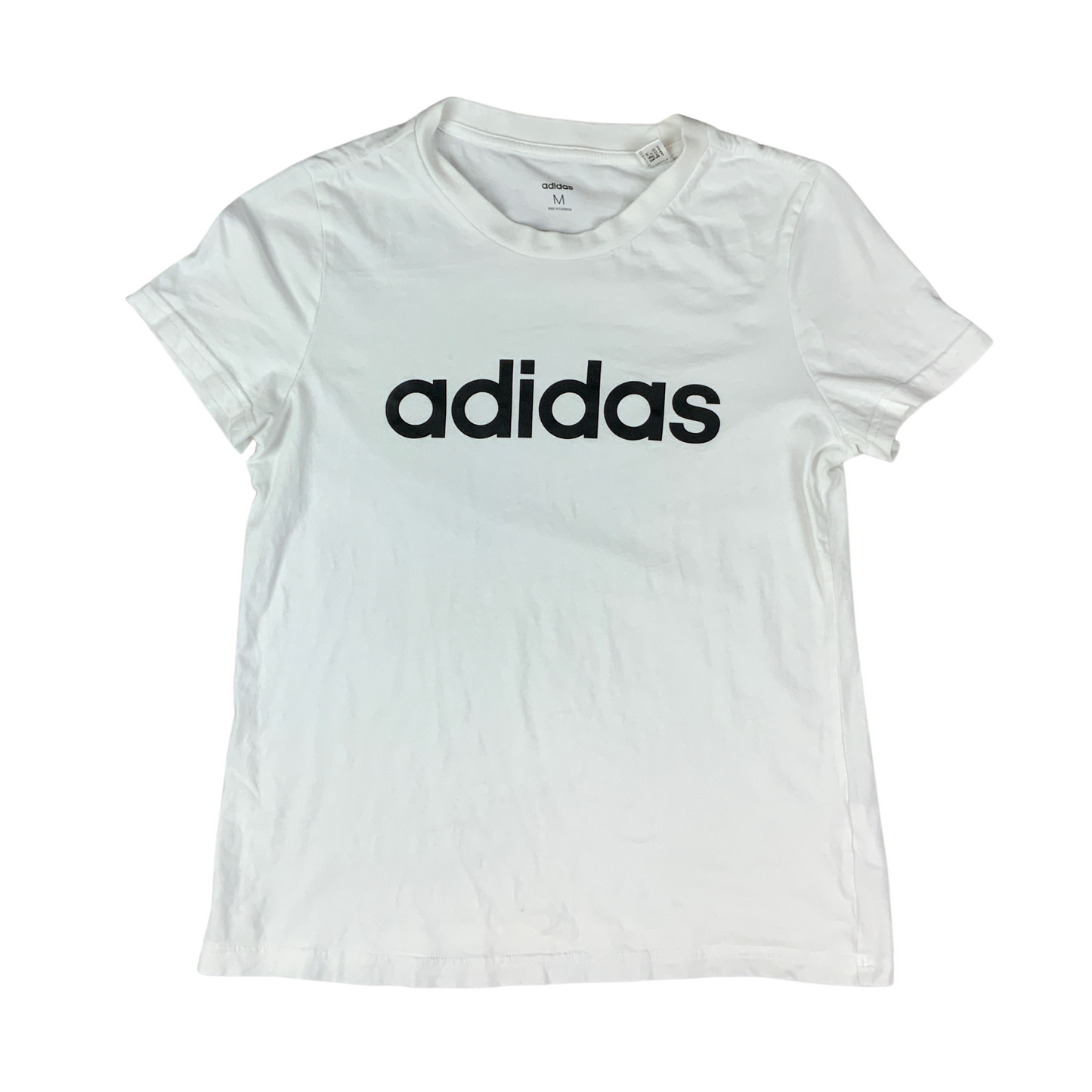 Vintage White Black Adidas Sports Tee 8 10