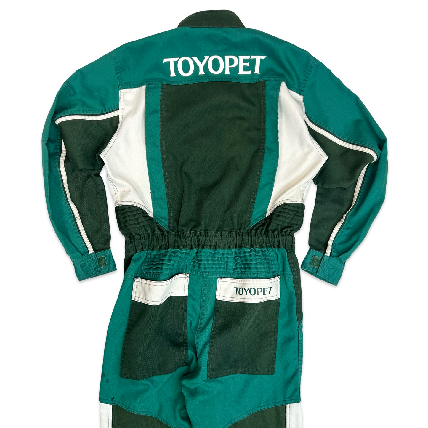 Vintage Toyoto Tecno Green Technician Boiler Suit Coveralls S M W30 L28