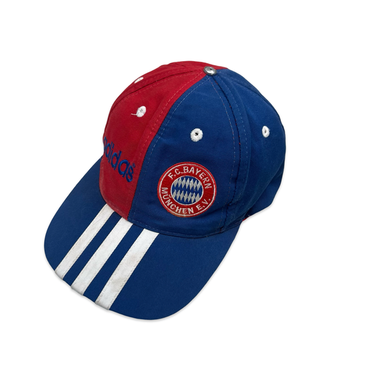 Vintage 90s Adidas Bayern Munich Blue & Red Baseball Cap