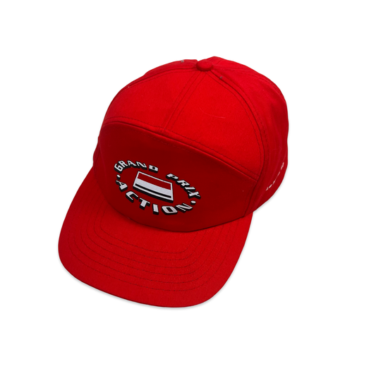 Vintage 90s Grand Prix Red Trucker Cap