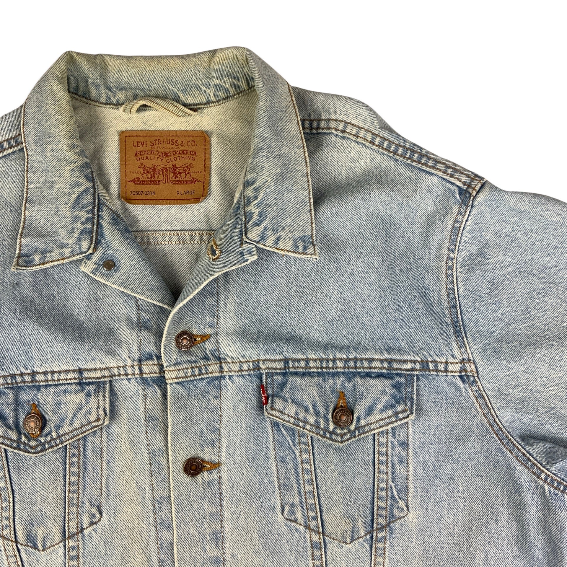 Vintage 90s Levi s Light Blue Denim Jacket XXL 3XL