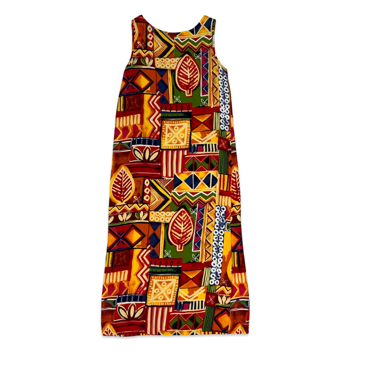 Y2K Multicolour Abstract Print Sleeveless Dress 8 10