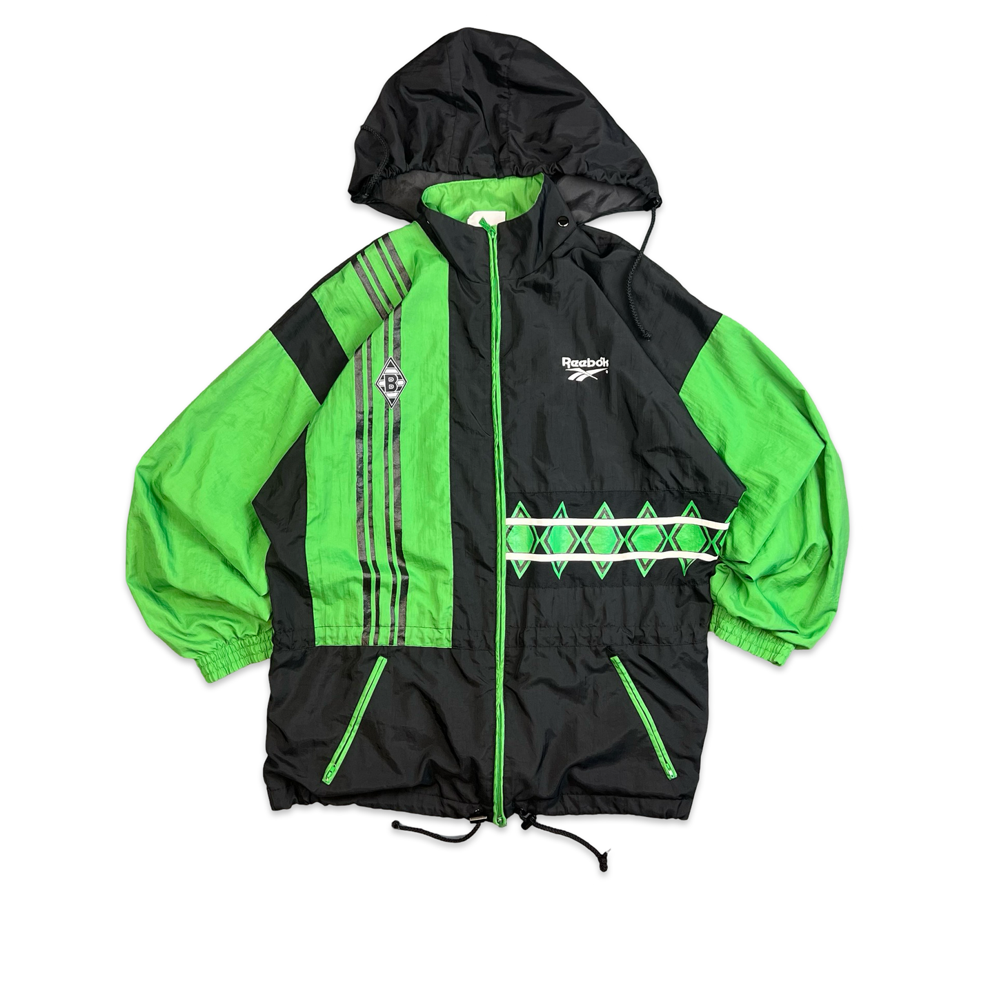 Reebok RARE Borussia Monchengladbach Green & Black Windbreaker Jacket 3XL