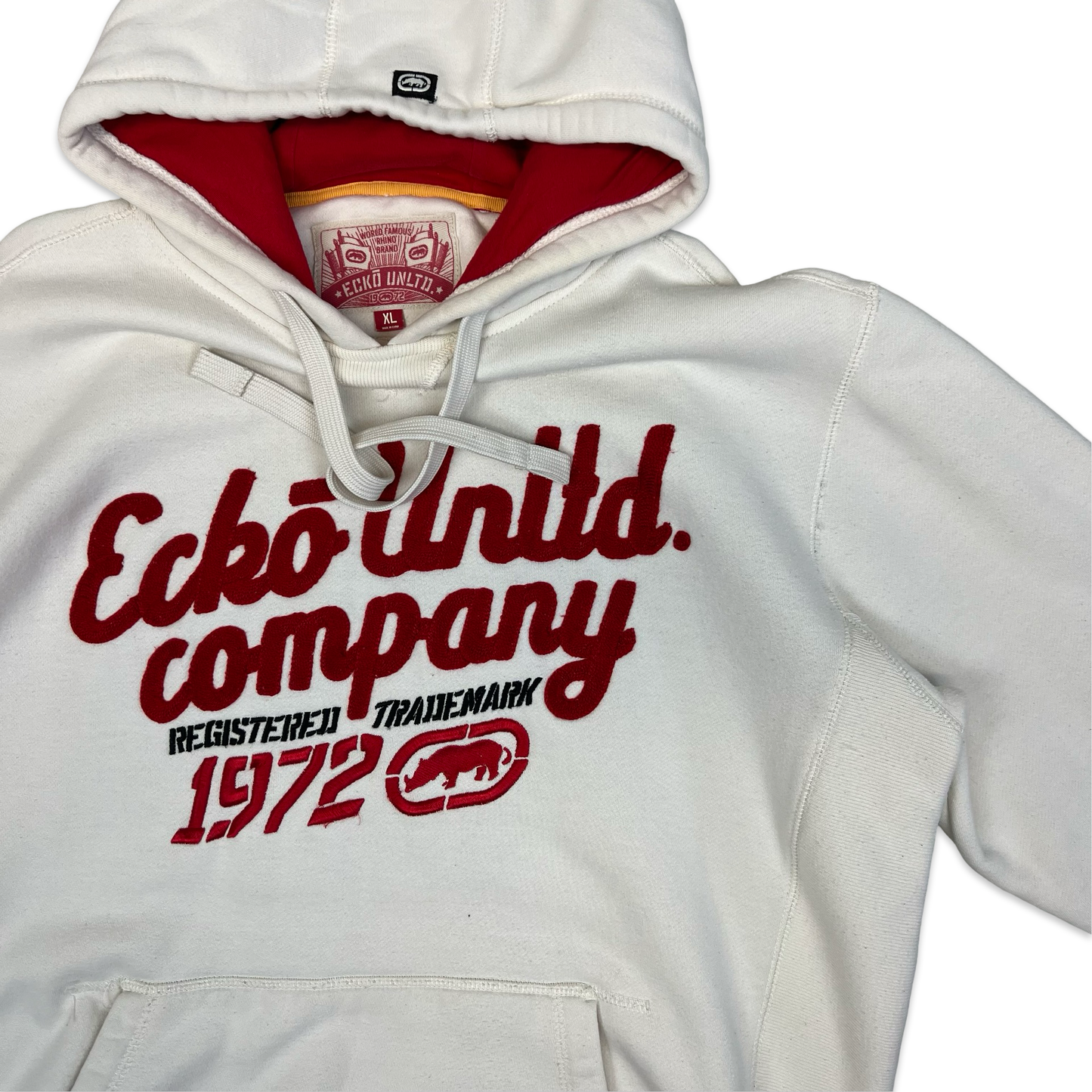 Vintage Y2K Ecko Unltd. White Hoodie XXL