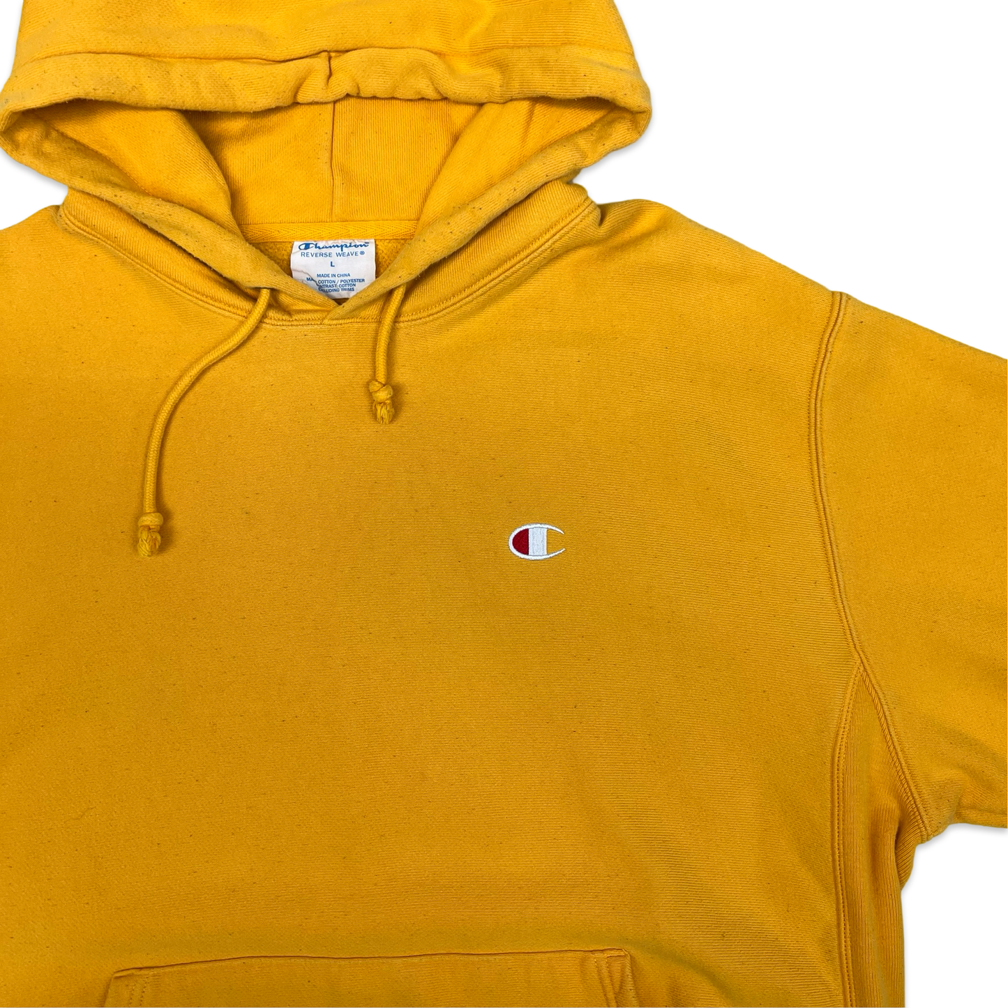 Champion Yellow Reverse Weave Hoodie XL