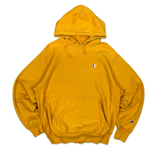 Champion Yellow Reverse Weave Hoodie XL