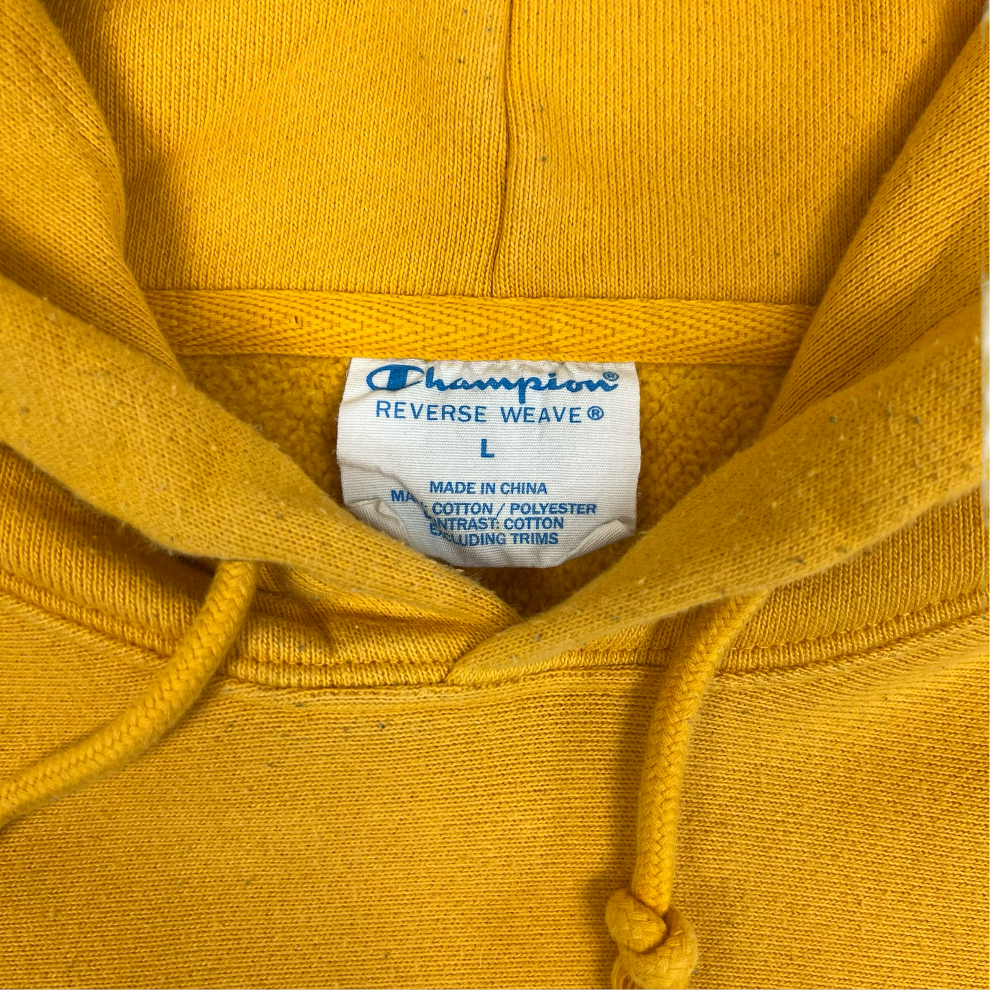 Champion Yellow Reverse Weave Hoodie XL