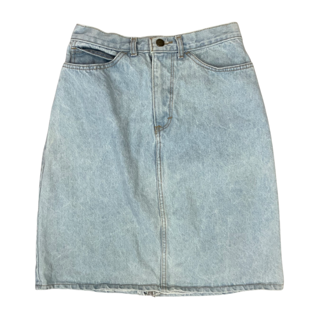 Vintage 90s Denim Skirt Light Blue 10